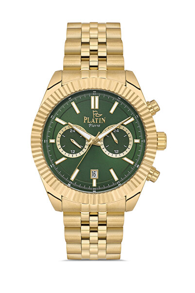 Platin Pierre Pl-1287Ga-B10 Steel Cord Functions Active Men's Wristwatch