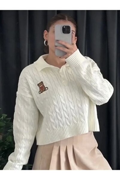 Liya Polo Yaka Ayıcık Kazak