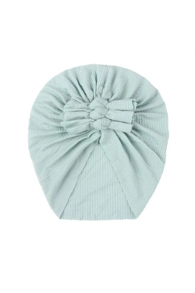 Superbaby Blue turban hat with three bows