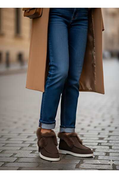 Golden Kadın kürklü süet bot/bootie