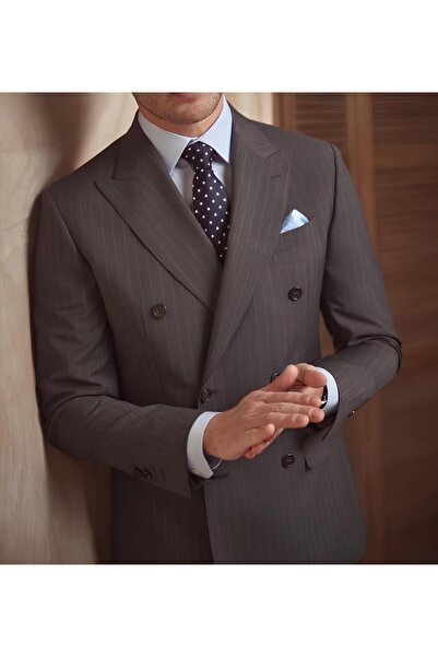 ilayda emir Kirlangiç Yaka, Double-Breasted , 6 Düğmeli̇, 6 Drop, Çi̇zgi̇li̇,...