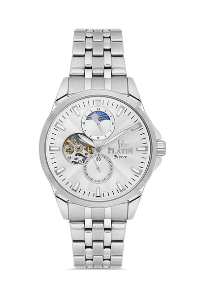 Platin Pierre Pl-1278Ga-A1 Steel Band Functions Active Automatic Men's Wristw...