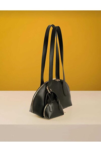 ÖZÜM TAKI Women's Mini Bag with Charm Detail Long Handle Hand and Shoulder Ba...