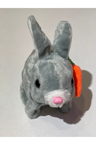 TrendTopic Işıklı Sesli Tavşan Peluş Emeklemeye Yardımcı 18x17 Cm
