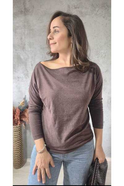 Butik KAYIK YAKA YÜNLÜ BLUZ