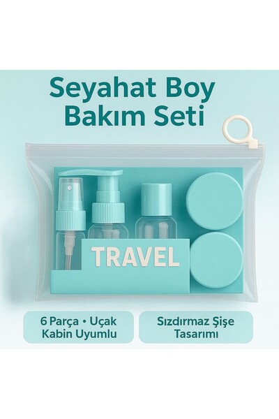 TARIK HOME 5-предметный цветной дорожный набор для ухода за кожей и косметика...