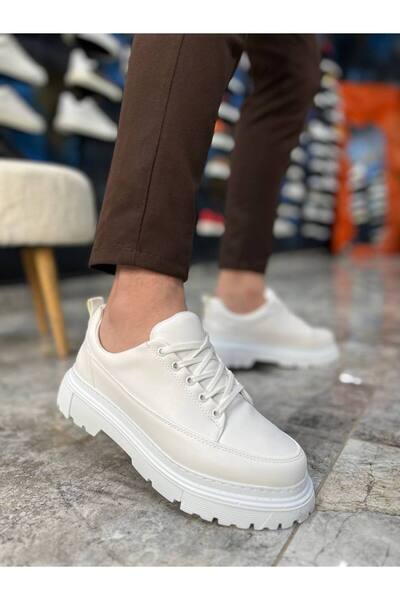 BESKAR Kb 702 Kuback White Leather Casual Men's Shoes