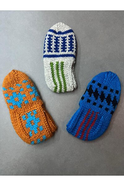 MESKSTORE 3 ÇİFT El Örgüsü Sıcak&Yumuşak Tutan Patik 37