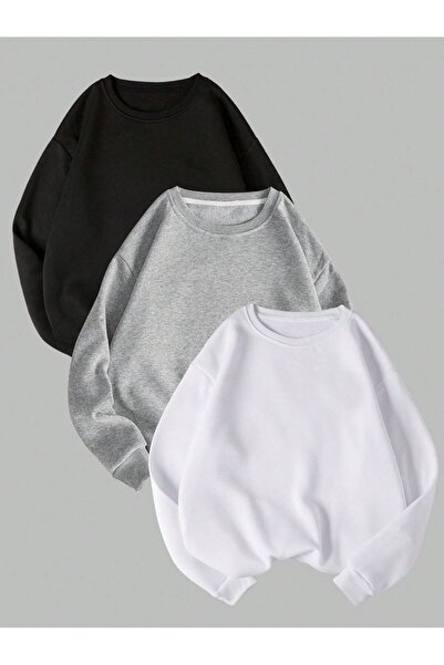 By Layina 3 Thread Bicycle Collar Sweatshirt