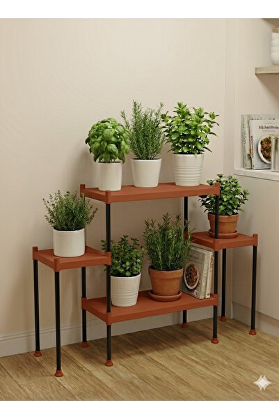 Lider Tunç TUNİVA NİVA Modern Basamaklı Saksılık Dekoratif Çiçeklik Ve Balkon...