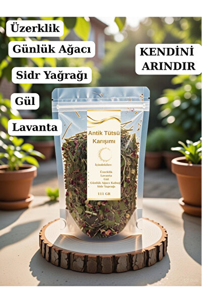 Antik Şifa Antik Tütsü Karışımı- Sidr Yaprağı, Üzerklik, Lavanta, Gül, Günlük...