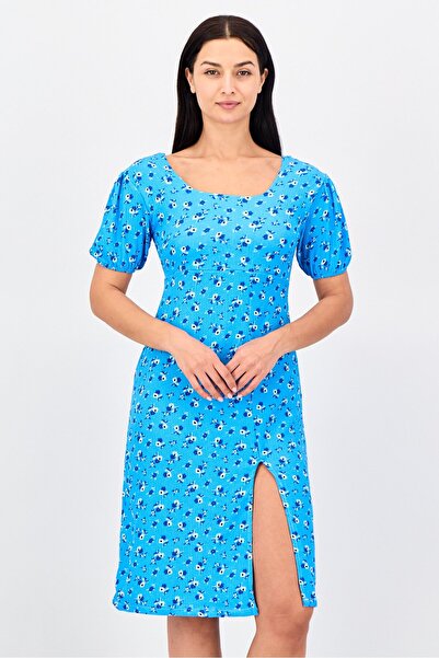 Bianco Lucci Women Floral Print Midi Dress, Multicolor