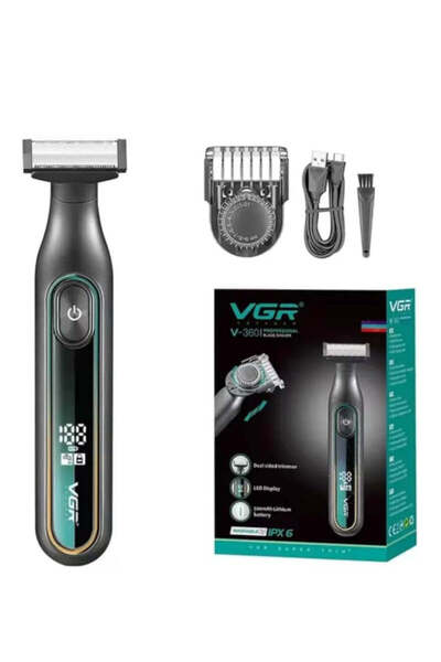 VGR All-in-One Smart Shaver – Dual-Sided Professional Blade, IPX 6 Waterproof...
