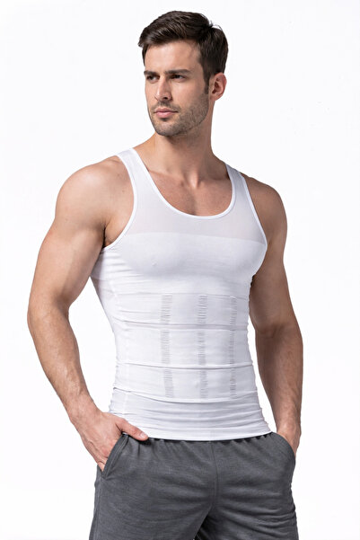 ZARNO Erkek corse Göbek Toparlayıcı, Sıkılaştırıcı, İnce Gösteren Slim Fit Atlet