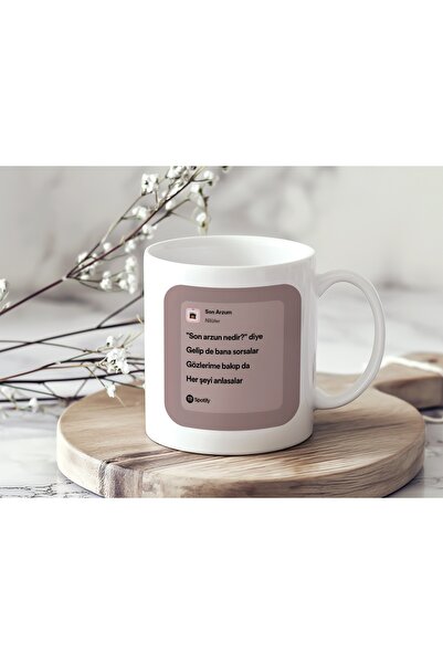 Beramussa What Is My Desire? Poetry Text Spotify Design Mug - Emotional and M...