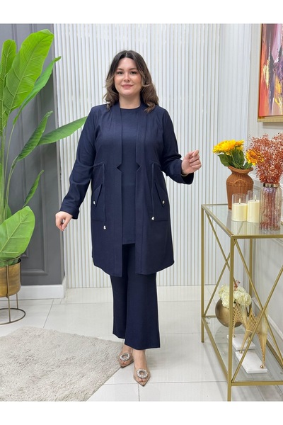 GK Oslo Knitted Fabric Three-Piece Set with Waist Tie