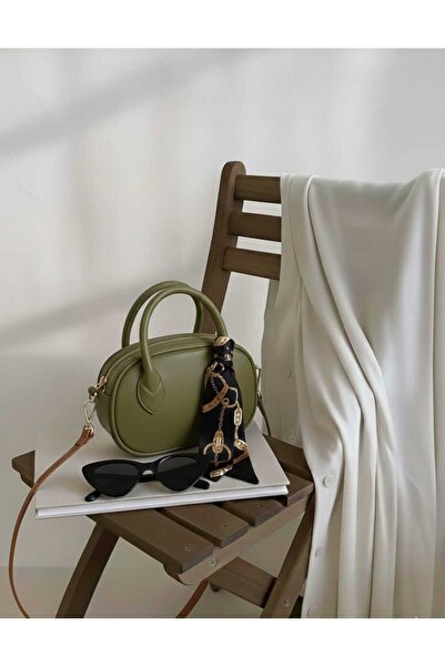 METEBAGS Suni Deri Fular detaylı Omuz&El Çantası