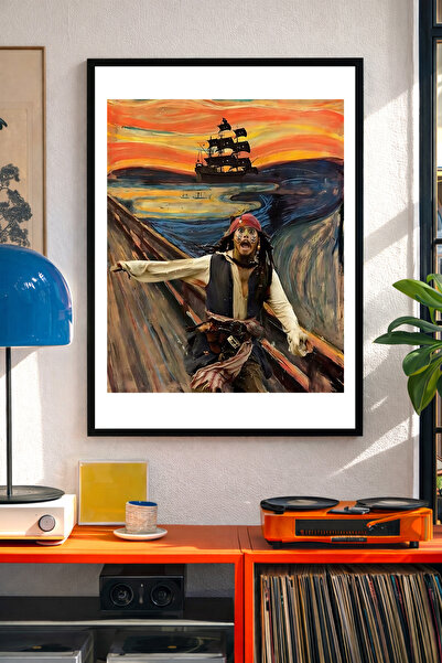 Koi Art Design Μοντέρνος πίνακας ζωγραφικής με μαύρο πλαίσιο, μονοκόμματος, μ...