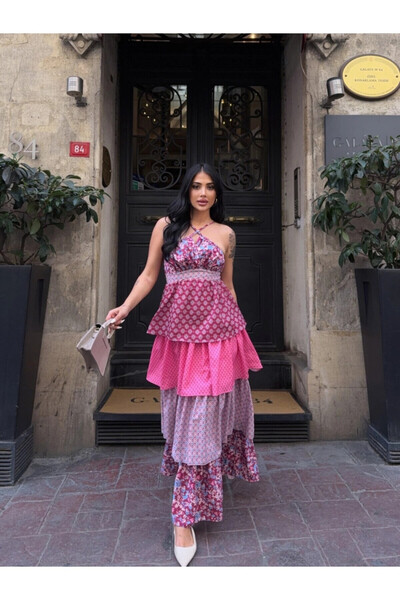 Cool & Sexy Layered Patterned Design Dress