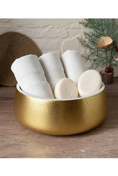 LUNİVAA HOME Decorative Multi-Purpose Gold Bowl, Suitable as a Gift Accessory...
