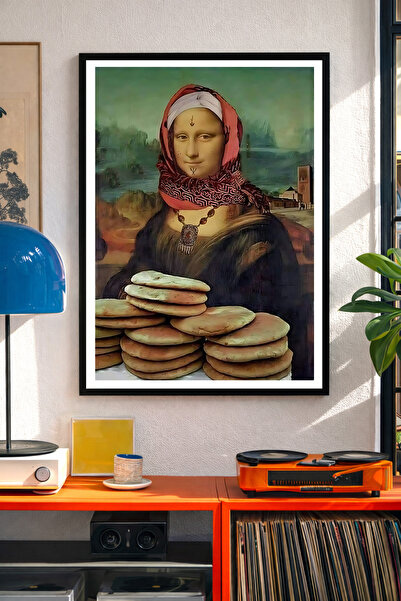 Koi Art Design Siyah Çerçeveli Tek Parça Modern Karışık Troll Temalı Yüksek K...