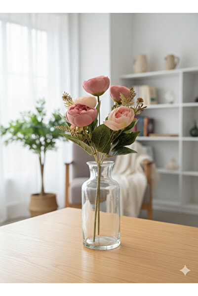 BUKET X Pembe Şakayık Gülü 27 cm