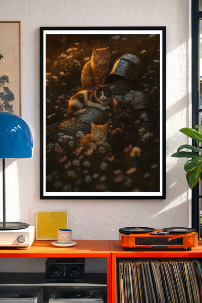 Koi Art Design Μοντέρνος πίνακας ζωγραφικής με μαύρο πλαίσιο, μονοκόμματος, μ...