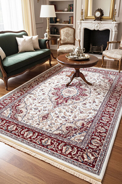 MELARİS HALI İpek Milas Salon Halısı Oturma Odası Halısı 6m² Klasik Çerçeveli...