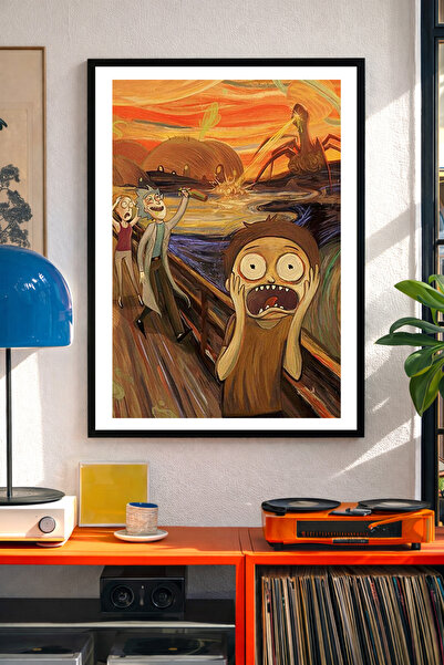 Koi Art Design Μοντέρνος πίνακας ζωγραφικής με μαύρο πλαίσιο, μονοκόμματος, μ...