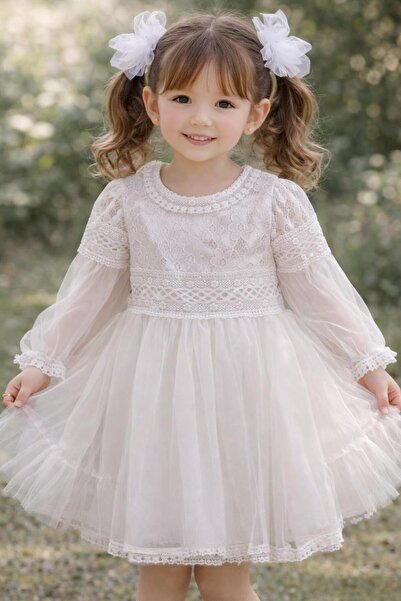 BİLGEN Style ROCHIE PENTRU FATA DETAILATĂ LA GULER CU TUL INTERIORĂ ROCHIE DE...