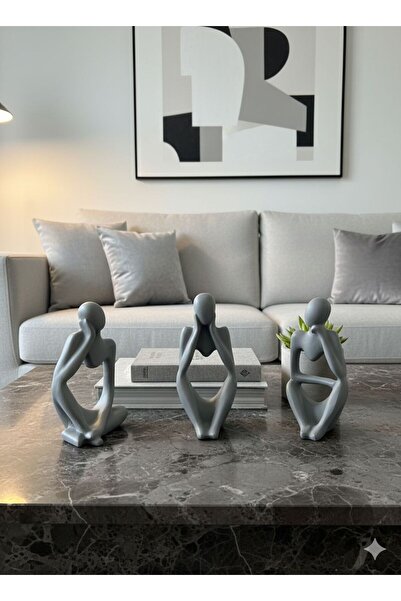 ALSARE Düşünen İnsanlar Biblo Seti Dekor,Dekorasyon,Obje,Tasarım,Süs,Hediye