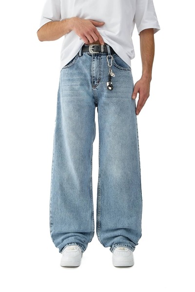 hitup Striped Wash Detail Urban Baggy Fit Jean