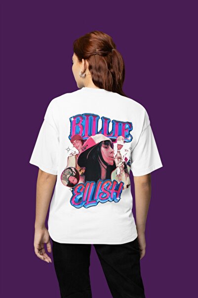 SEVBANO تي شيرت تصميم بيلي إيليش مطبوع للجنسين قصة فضفاضة للمغنيين