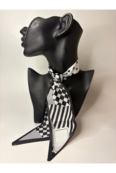 BHR AKSESUAR Patterned Thin Scarf, Ribbon (6X85 cm)