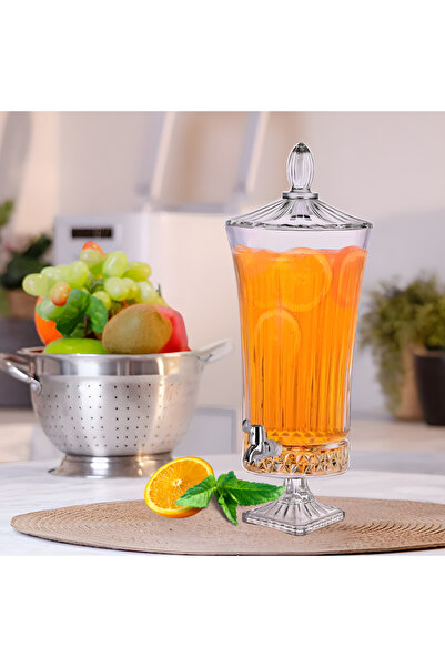 Generic 2L Clear Glass Juice Jug with Spout and Lid – Stylish Design for Ever...