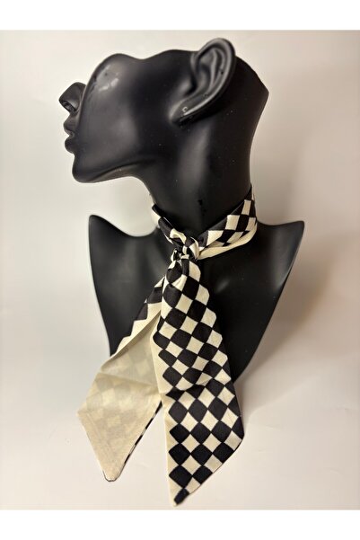 BHR AKSESUAR Patterned Thin Scarf, Ribbon (6X85 cm)
