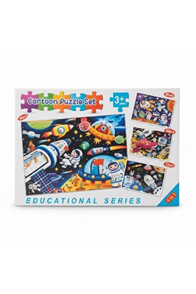 Premium مجموعة أحجية فضائية كرتونية متعددة الألوان، أحجية صاروخية تعليمية لرا...