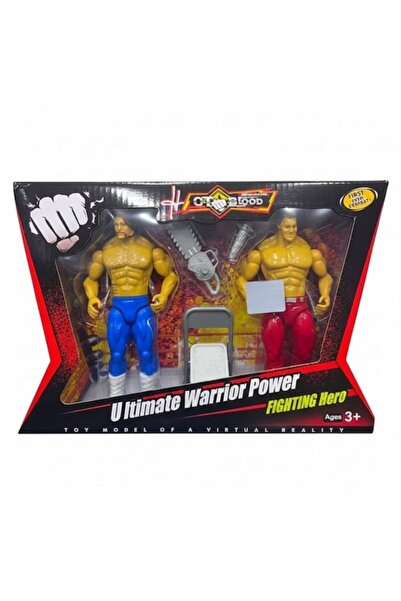 Premium مجموعة مجسمات مصارعة ألتيميت واريور مع كرسي