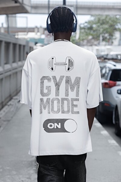 SEVBANO Gym Mode on Bodybuilding Fitness Back Printed Unisex Oversized Athlet...