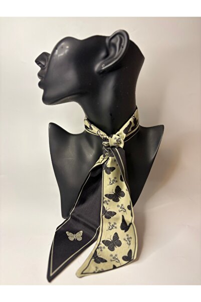 BHR AKSESUAR Patterned Thin Scarf, Ribbon (6X85 cm)