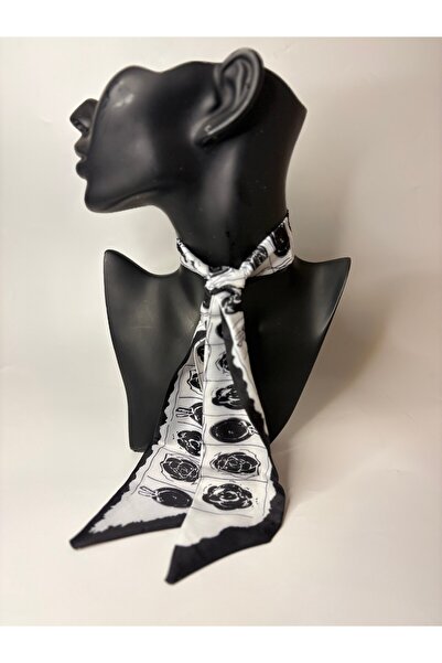 BHR AKSESUAR Patterned Thin Scarf, Ribbon (6X85 cm)