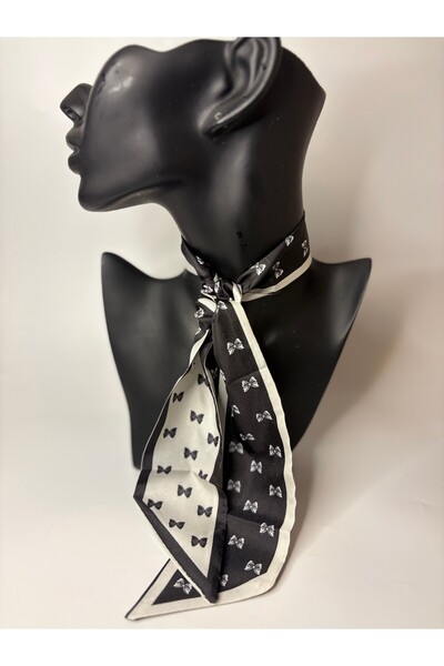 BHR AKSESUAR Patterned Thin Scarf, Ribbon (6X85 cm)