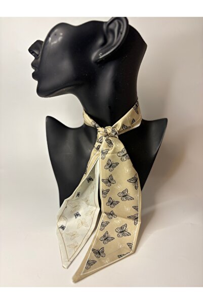 BHR AKSESUAR Patterned Thin Scarf, Ribbon (6X85 cm)