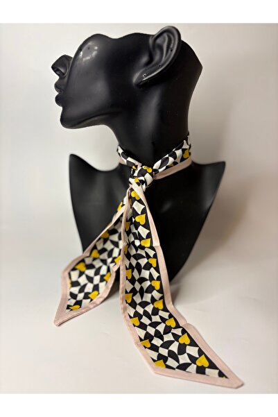 BHR AKSESUAR Patterned Thin Scarf, Ribbon (6X85 cm)