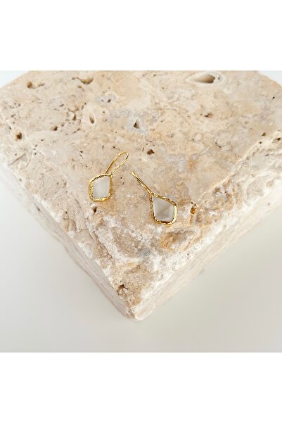 Vesce Atelier Sage Aura Natural Stone Earrings White