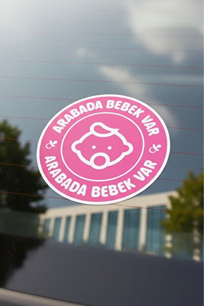 Yalıgraf Reklam Tabela ملصق زجاج السيارة 'هناك طفل في السيارة' 14 سم