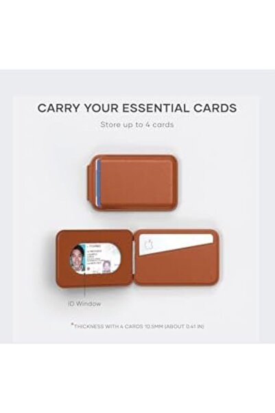 BRF Bezsell Leather Magsafe Compatible Wallet, Strong Magnetic Attraction, St...