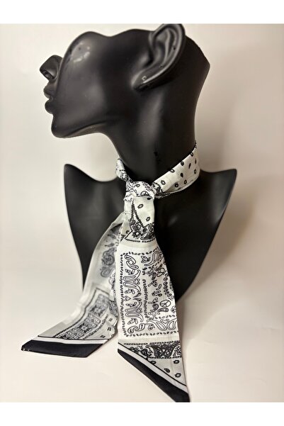BHR AKSESUAR Patterned Thin Scarf, Ribbon (6X85 cm)