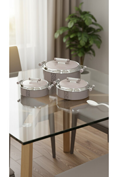 Generic طقم حافظات طعام حرارية فاخرة للتقديم – تصميم أنيق يحافظ على حرارة الط...