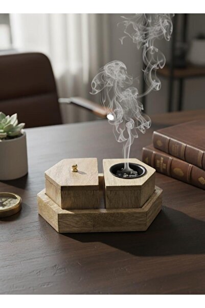 South house Wooden incense burner set, 20*10 cm